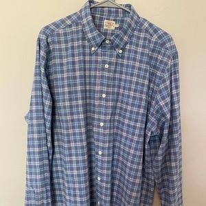 Faherty long sleeve shirt, XL, blue check color/pattern